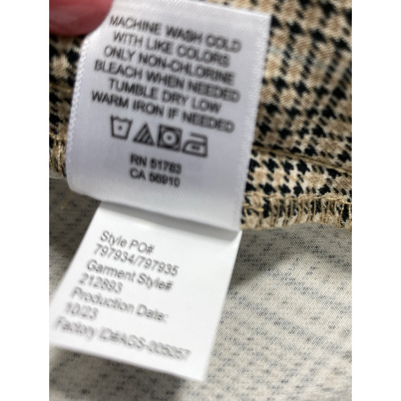 Maurice Pants Womens Size 8 Reg Black Tan Plaid Wide Leg Preppy Academia Slacks - Picture 5 of 11